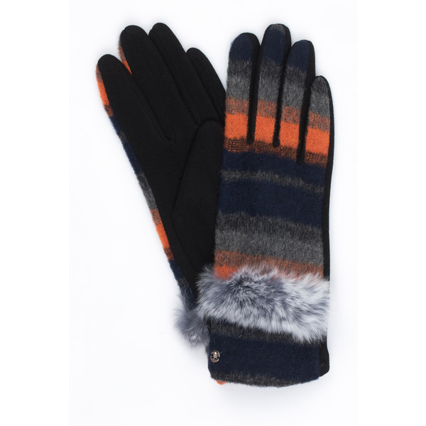 Monnari Wielobarwne rękawiczki z futerkiem 19Z-GLV0890-KM05