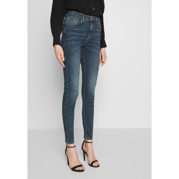 Topshop DIRTY JAMIE Jeansy Skinny Fit dirty blue TP721N0E8