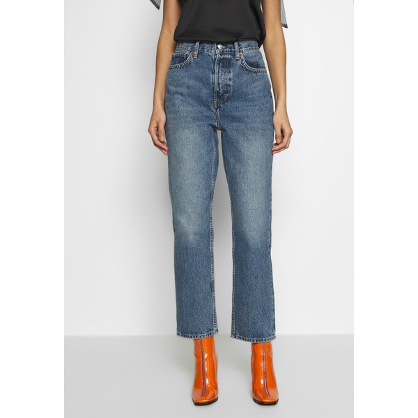 Topshop DAD Jeansy Relaxed Fit blue denim TP721N0FM