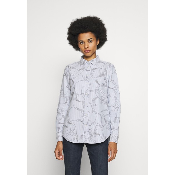 Lauren Ralph Lauren WASHED OXFORD Koszula silk white/grey L4221E06J