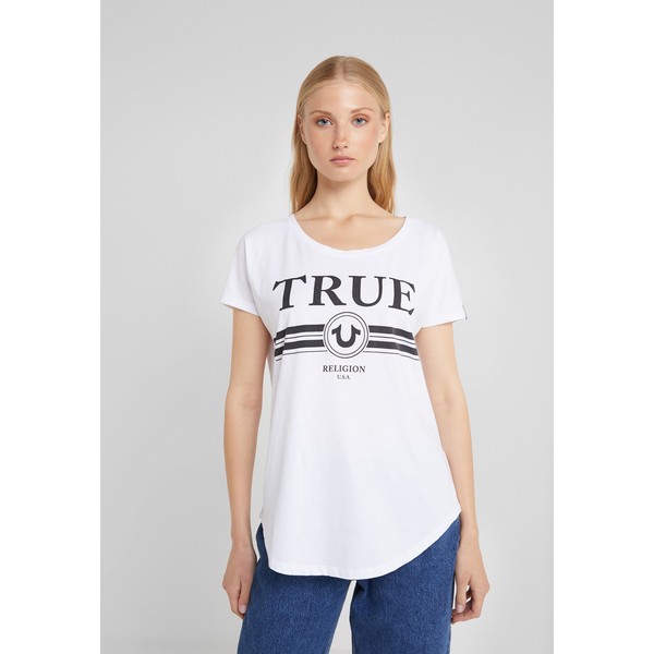 True Religion BASIC TRUCCI T-shirt z nadrukiem white TR121D06W