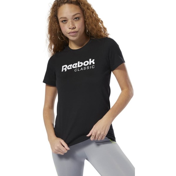 Reebok Classic CLASSICS REEBOK TEE T-shirt z nadrukiem black RE021D01Y