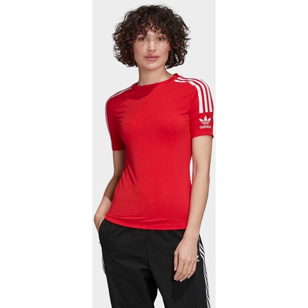 adidas Originals TIGHT T-SHIRT T-shirt z nadrukiem red AD141D008