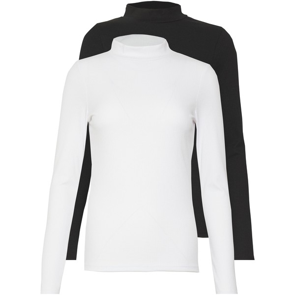 New Look TURTLE NECK 2 PACK Bluzka z długim rękawem black/white NL021D0L2