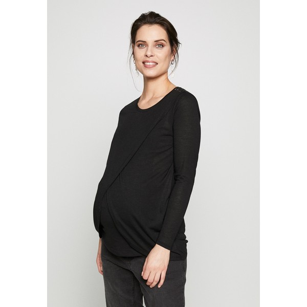 New Look Maternity WRAP NURSING 2 PACK Bluzka z długim rękawem black/white N0B29G053