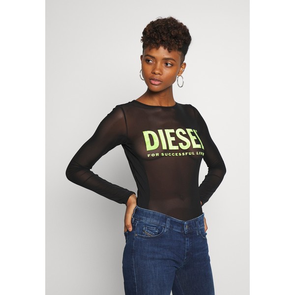 Diesel UFBY VALERICK BODY Bluzka z długim rękawem black/neon DI121D0CX