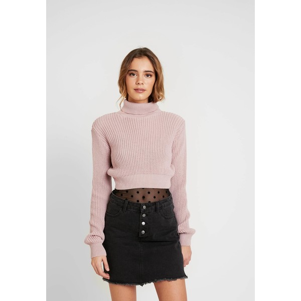 Glamorous CROP ROLL NECK Sweter dusty pink GL921I02R