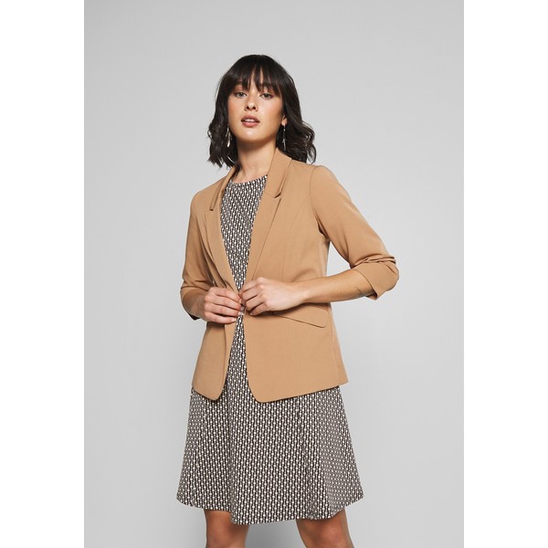 Dorothy Perkins Petite EDGE TO EDGE ROUCHED SLEEVE JACKET Żakiet light brown DP721G01A