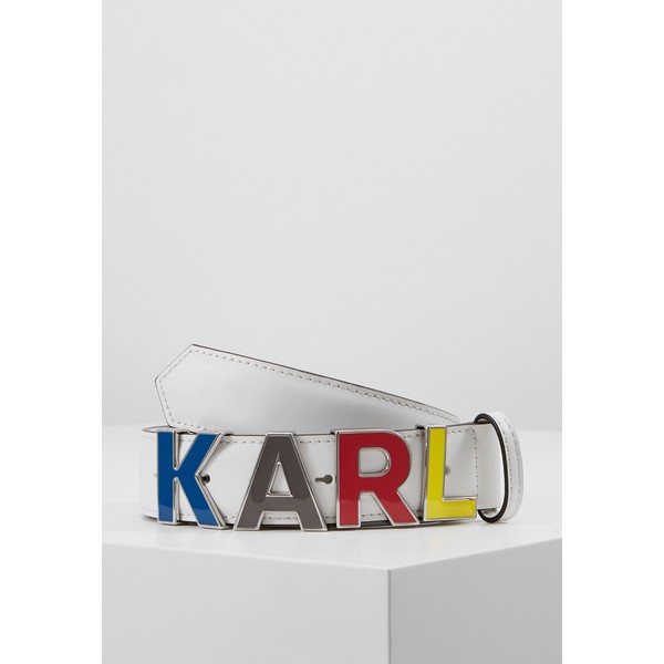 KARL LAGERFELD LETTERS BELT Pasek white K4851D00I