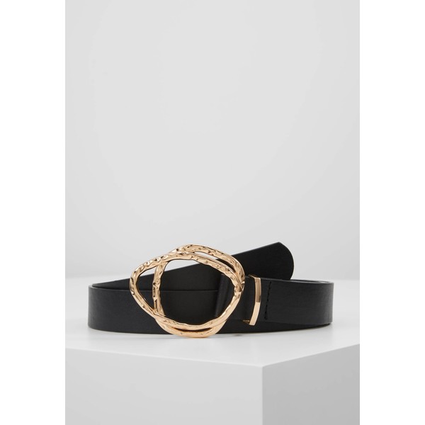 Missguided HAMMERED ABSTRACT DOUBLE RING BELT Pasek black M0Q51D02C