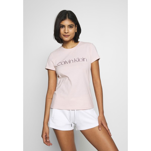 Calvin Klein T-shirt z nadrukiem perfect peach 6CA21D01D