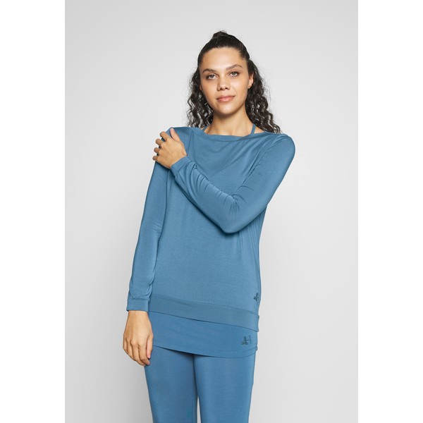 Curare Yogawear Bluzka z długim rękawem horizon blue CY541D01D