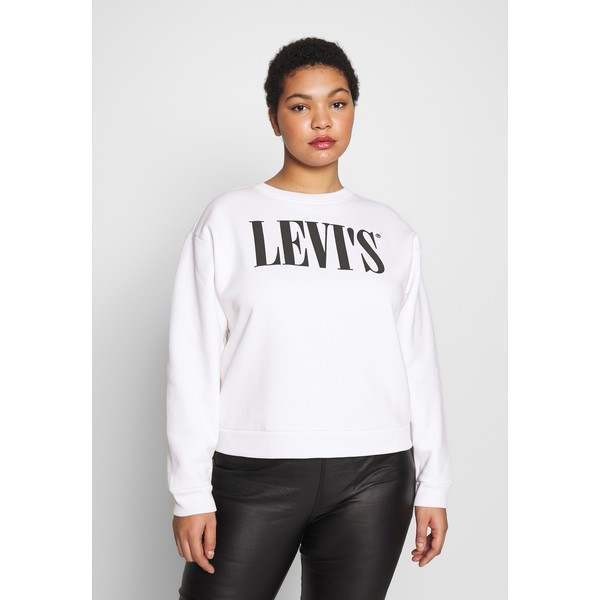 Levi's® Plus GRAPHIC MADISON CREW Bluza serif white L0M21D00I