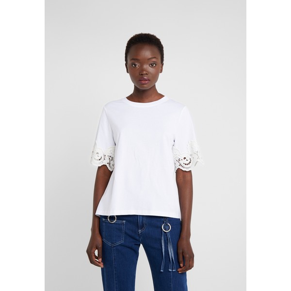 See by Chloé T-shirt z nadrukiem white powder SE321D01M