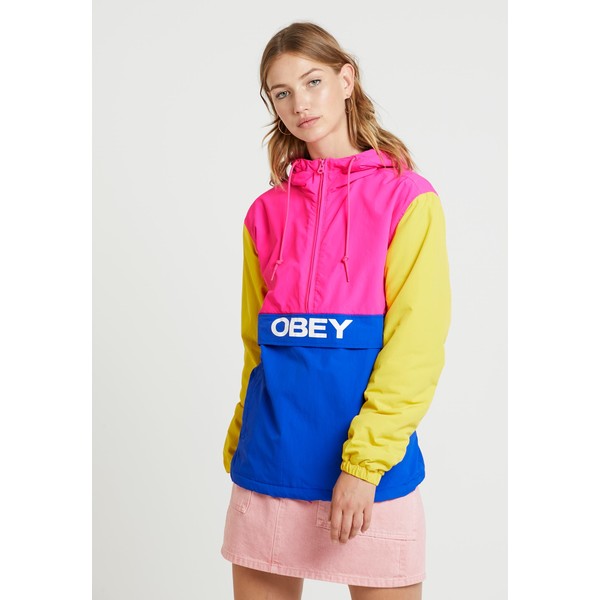 Obey Clothing BRUGES ANORAK Kurtka przejściowa pink/cobalt OB021U006