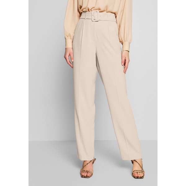 Nly by Nelly BELTED SUIT PANTS Spodnie materiałowe beige NEG21A00V