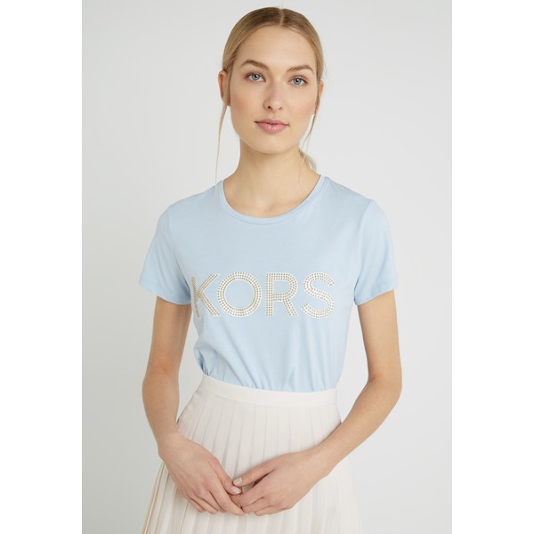 MICHAEL Michael Kors T-shirt z nadrukiem pastel blue MK121D03C