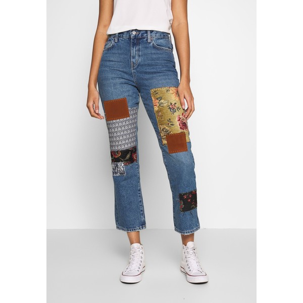 Free People POPPY PATCH Jeansy Bootcut blue FP021N00T