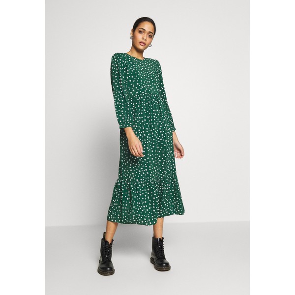 New Look SICILY DITSY TIER SMOCK MIDI Długa sukienka green pattern NL021C142