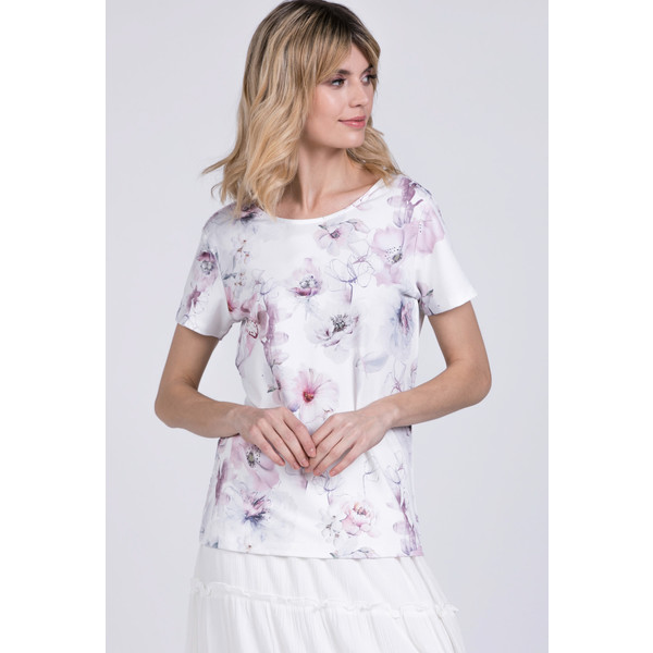 Monnari T-shirt z kwiatowym printem 20L-TSH0753-KM27