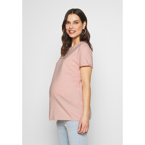 Topshop Maternity ONE AND ONLY T-shirt z nadrukiem pink T0I29G01B
