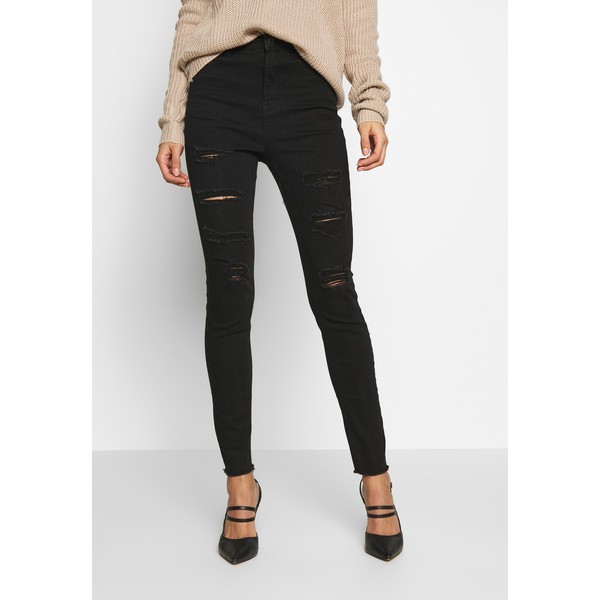 Missguided SINNER EXTREME Jeansy Skinny Fit black M0Q21N07K