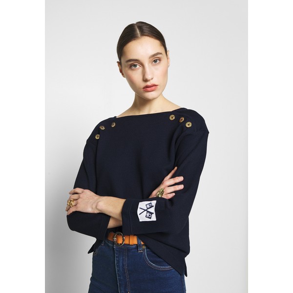 Benetton Sweter navy 4BE21D0CY