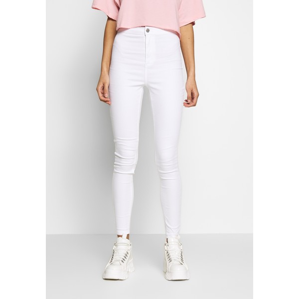 Missguided VICE HIGH WAISTED Jeansy Skinny Fit white M0Q21N078