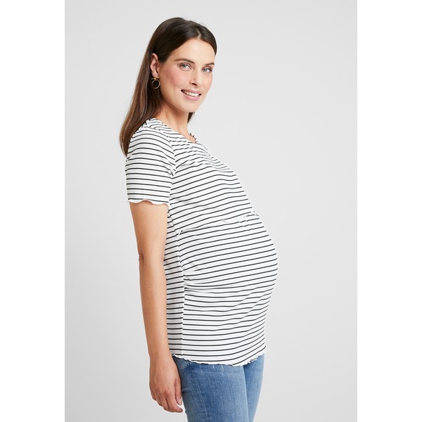 Dorothy Perkins Maternity LAYERED NURSING STRIPE T-shirt z nadrukiem navy DP829H013