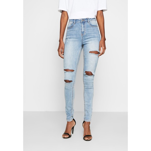 Missguided Tall SINNER WAISTED AUTHENTIC RIPPED MID Jeansy Skinny Fit blue MIG21N01L