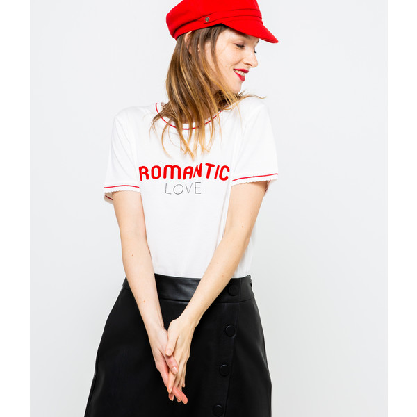 Camaieu Damski T-shirt Romantic Love 531472_0480E20/0480/TMATCH