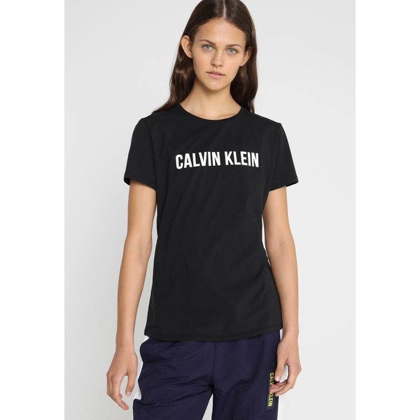 Calvin Klein Performance TEE LOGO T-shirt z nadrukiem black CKA41D000
