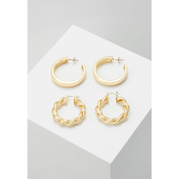 Pieces PCOLKA HOOP EARRINGS 2 PACK Kolczyki gold-coloured PE351L0KE