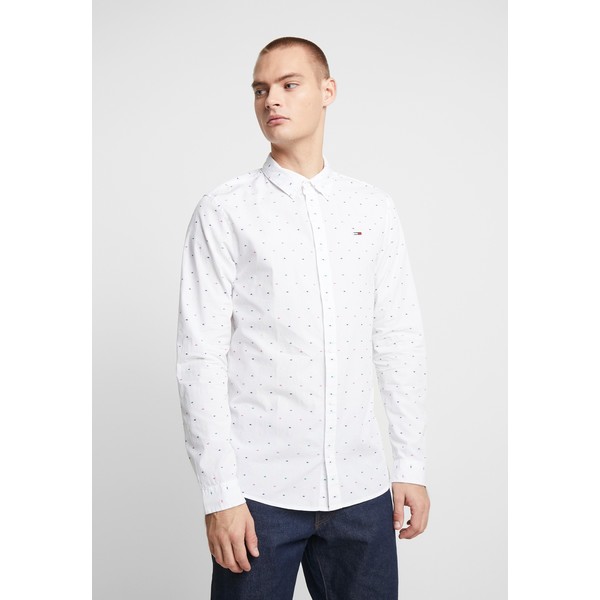 Tommy Jeans COLORED DOBBY POPLIN Koszula classic white/multi-coloured TOB22D036