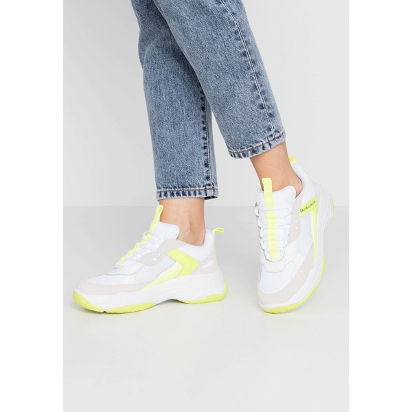 Calvin Klein Jeans MAYA Sneakersy niskie white/yellow fluo C1811A01N