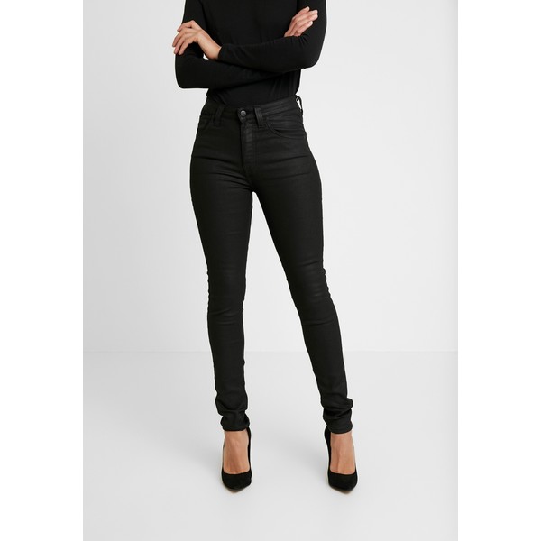 Nudie Jeans HIGHTOP TILDE Jeansy Skinny Fit painted black NU221N020