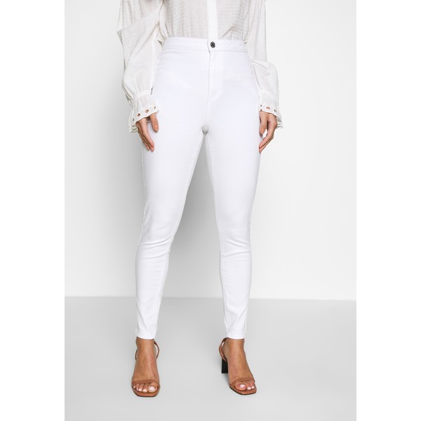 Missguided Petite VICE HIGH WAISTED SKINNY Jeansy Skinny Fit white M0V21N022