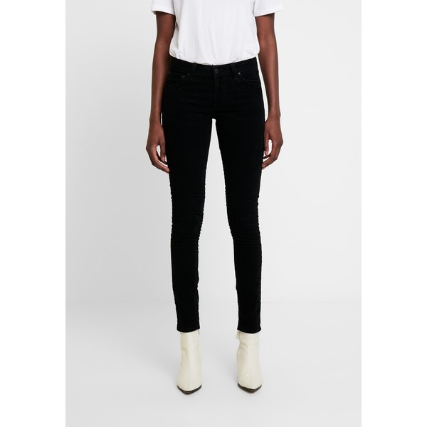 Nudie Jeans SKINNY LIN Spodnie materiałowe black NU221A000