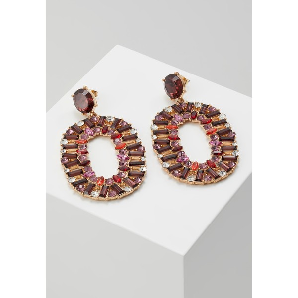 Pieces PCRUBY EARRINGS Kolczyki gold-coloured/red PE351L0LG
