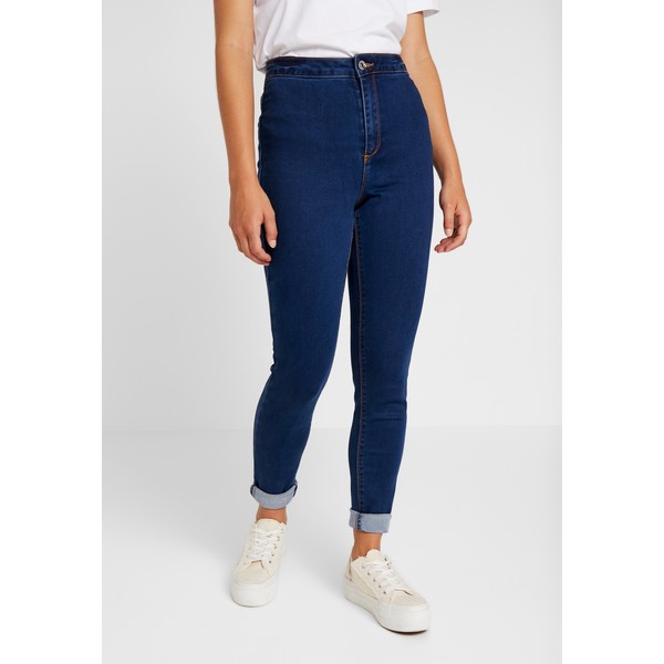 Missguided Petite VICE HIGHWAISTED Jeansy Skinny Fit dark blue M0V21N01L