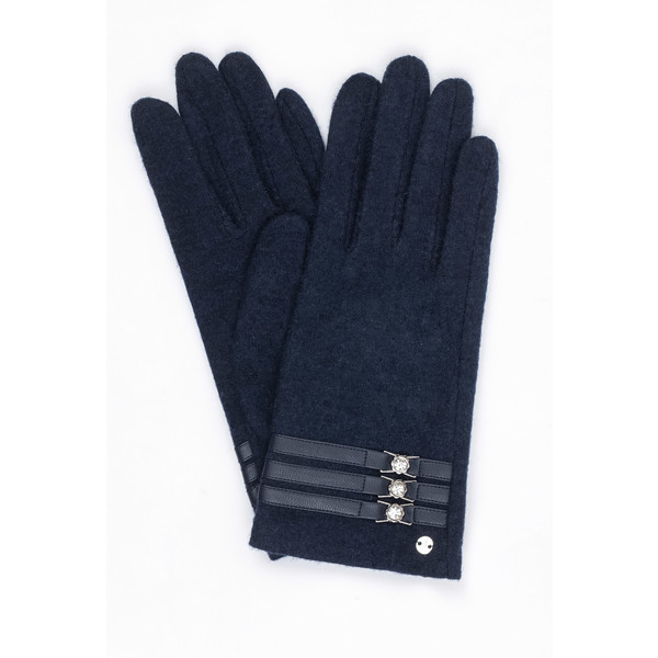 Monnari Wełniane rękawiczki z aplikacją 19J-GLV0520-K013