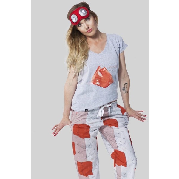 Meet The Llama BASHFUL Red Rock - Spodnie od piżamy