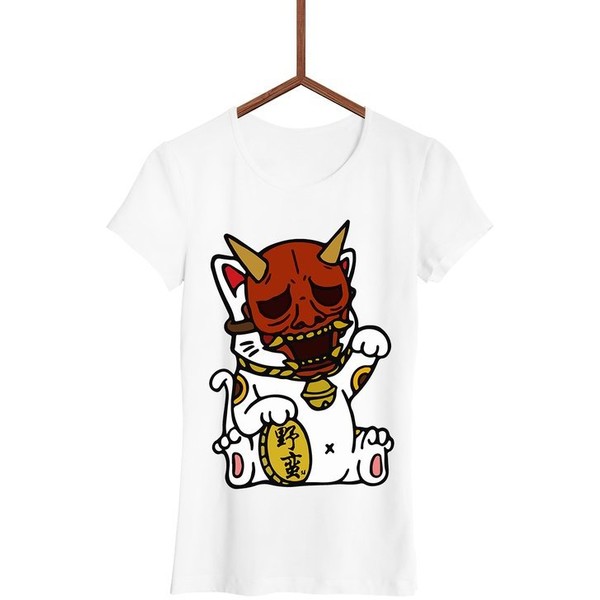 FailFake Koszulka Kot w masce Kabuki Damska