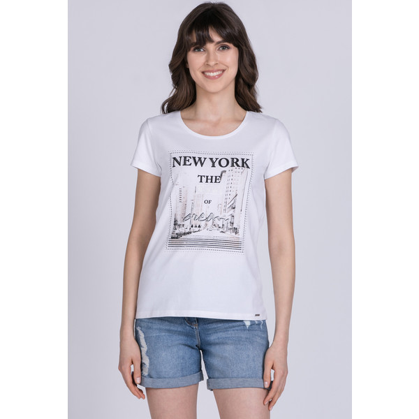 Monnari T-shirt damski z motywem miasta 20L-TSH1323-K000