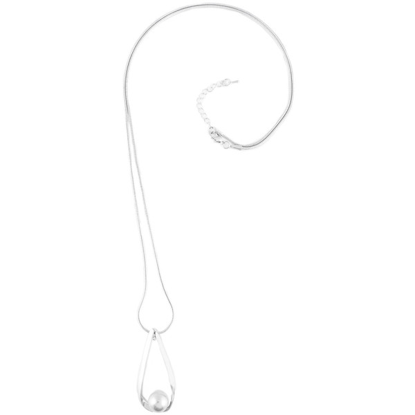Quiosque Srebrny naszyjnik z białą perełką 5ID283100