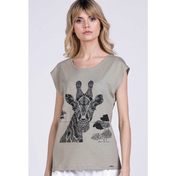 Monnari T-shirt z motywem żyrafy 20L-TSH1396-K008
