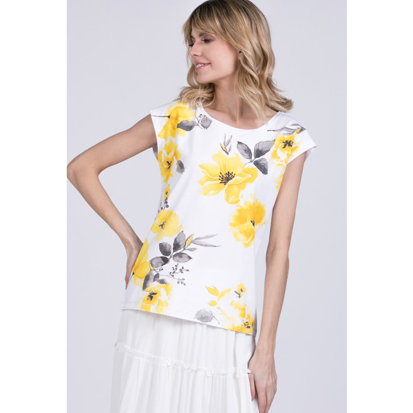 Monnari T-shirt z motywem kolorowych kwiatów 20L-TSH1337-KM00