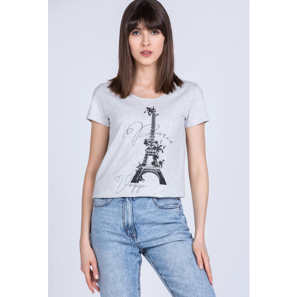 Monnari T-shirt z Wieżą Eiffla 20L-TSH1302-K019