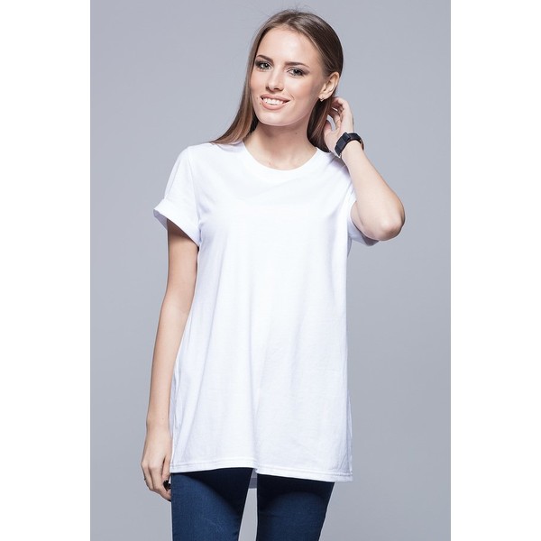 HARMONY Klasyczny bawełniany t-shirt H003 biały