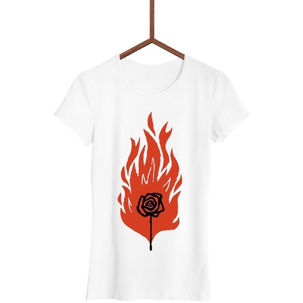 FailFake Koszulka Paląca się róża Damska